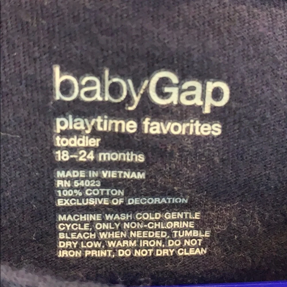 Baby Gap Horse Print Shirt Button Neck Long Sleeve Pockets Tee 100% Cotton